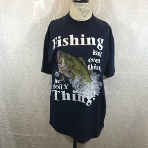 Vintage 90's Graphic Tee T Shirt Fishing Man Thing